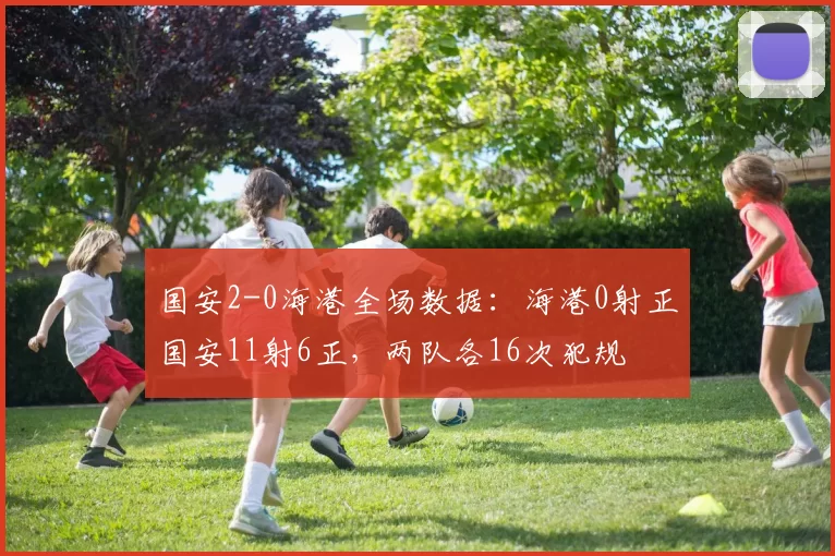 国安2-0海港全场数据：海港0射正国安11射6正，两队各16次犯规